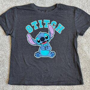 Disney Stitch Shirt Gray Size Small Big Letter